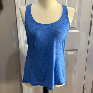 Lululemon Blue Workout Tank Top Racerback Cut Out Design Shirt